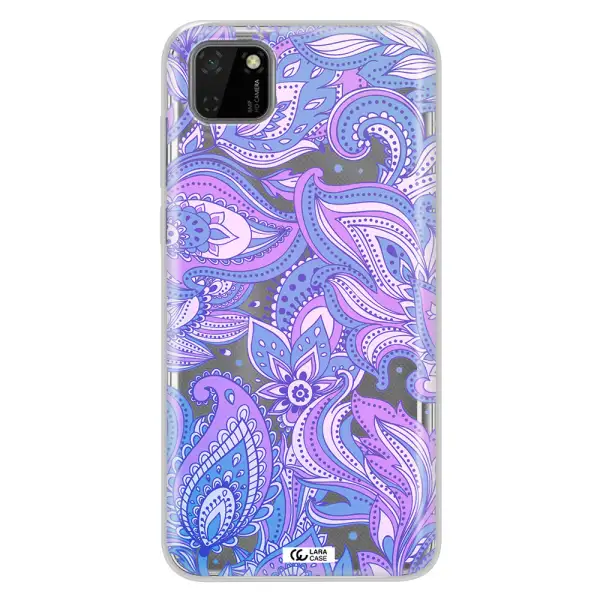 Purple Paisley Huawei Y5P Clear TPU Case