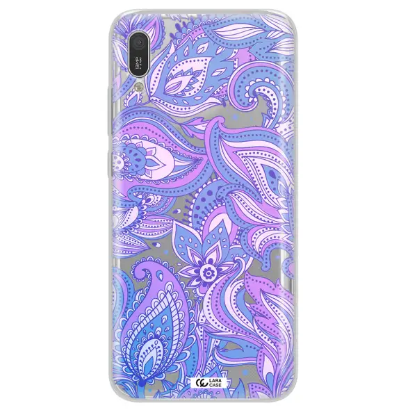 Purple Paisley Huawei Y6 Pro 2019 Clear TPU Case
