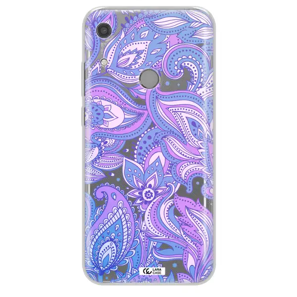 Purple Paisley Huawei Y6S Clear TPU Case
