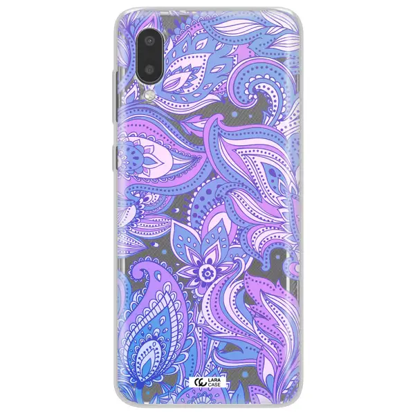Purple Paisley Samsung A02 Clear TPU Case