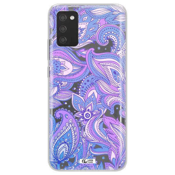 Purple Paisley Samsung A02S Clear TPU Case