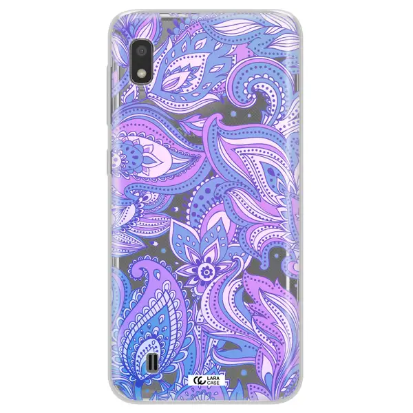Purple Paisley Samsung A10 Clear TPU Case