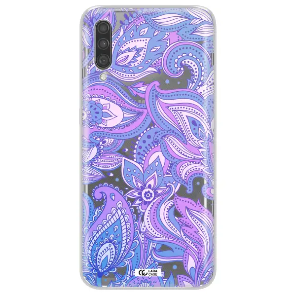 Purple Paisley Samsung A30S Clear TPU Case