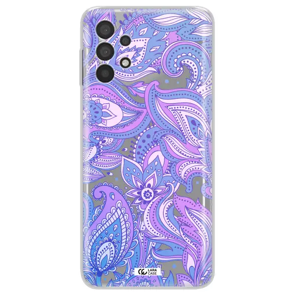 Purple Paisley Samsung A32 Clear TPU Case