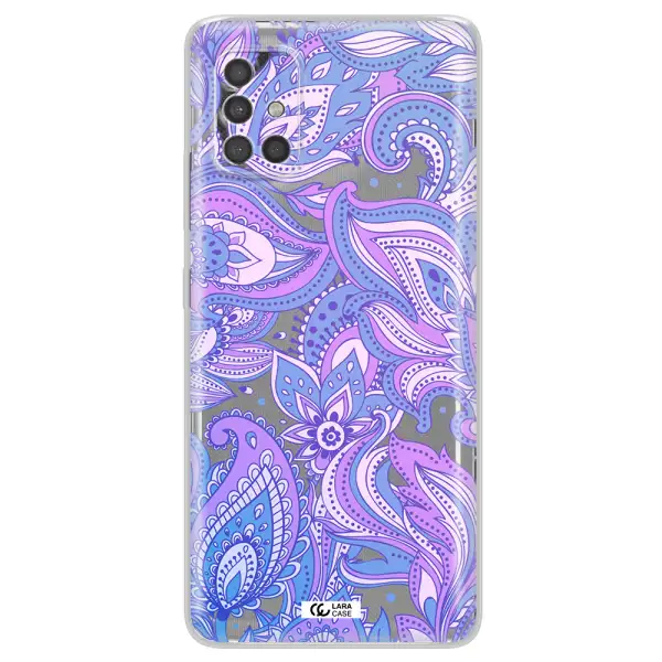 Purple Paisley Samsung A40S Clear Tpu Case