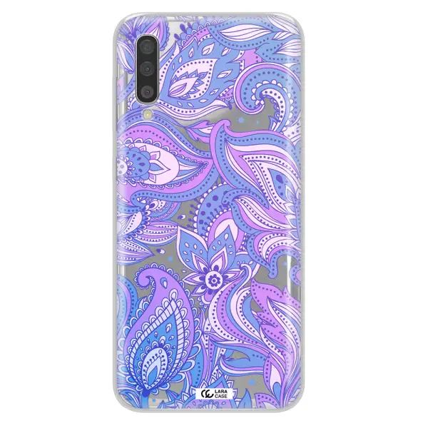 Purple Paisley Samsung A50 Clear TPU Case