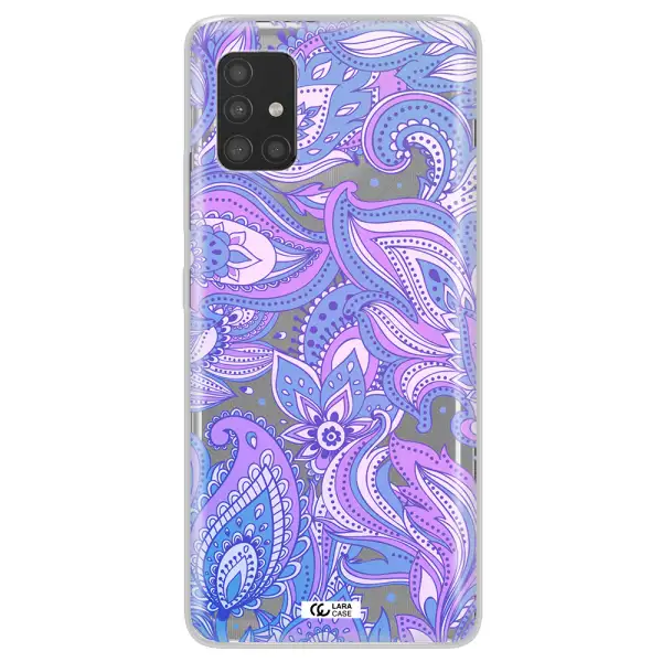 Purple Paisley Samsung A51 Clear TPU Case