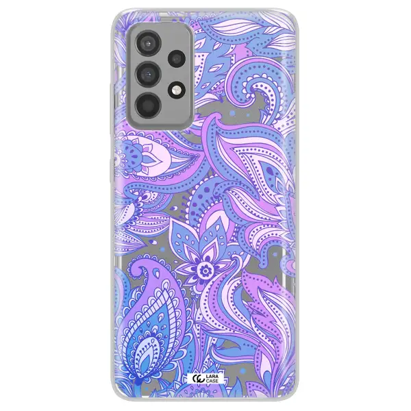 Purple Paisley Samsung A52 Clear TPU Case