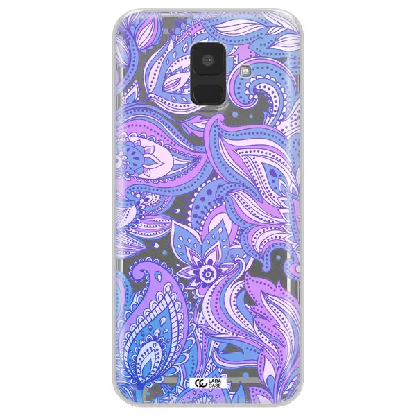Purple Paisley Samsung A6 Clear TPU Case