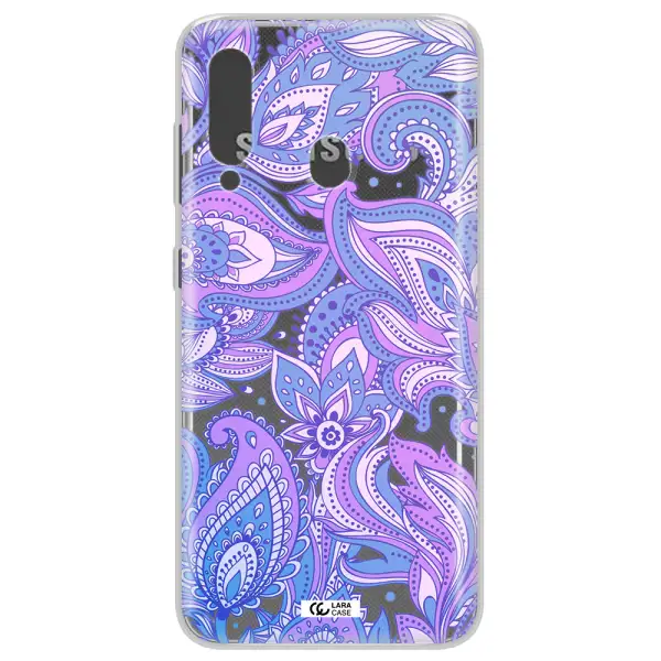 Purple Paisley Samsung A60 Clear TPU Case