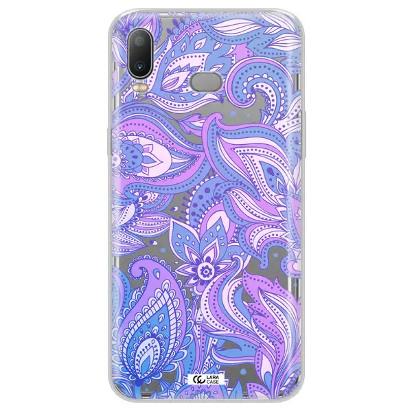 Purple Paisley Samsung A6S Clear TPU Case