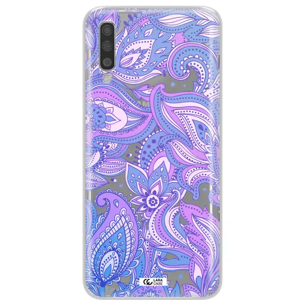 Purple Paisley Samsung A70S Clear Tpu Case