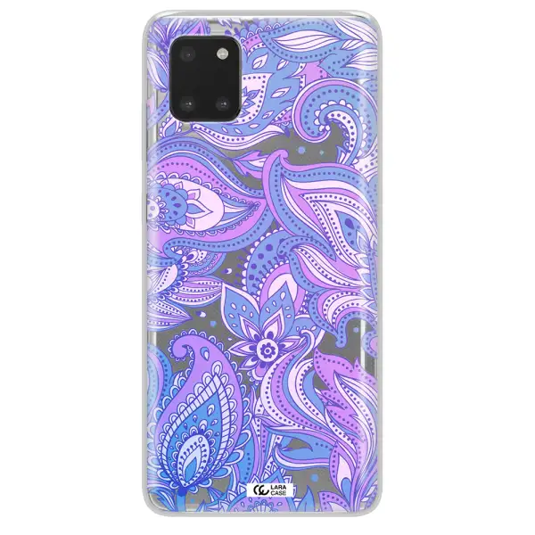 Purple Paisley Samsung A81 Clear TPU Case