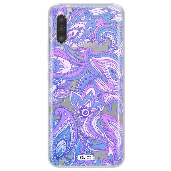Purple Paisley Samsung A90 Clear TPU Case