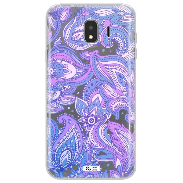 Purple Paisley Samsung J4 Clear TPU Case