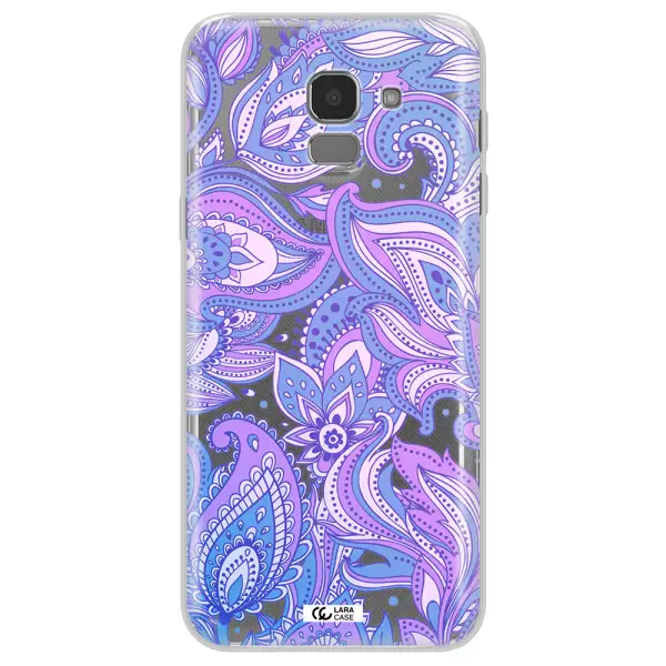 Purple Paisley Samsung J6 Clear TPU Case