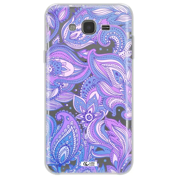 Purple Paisley Samsung J7 Clear TPU Case