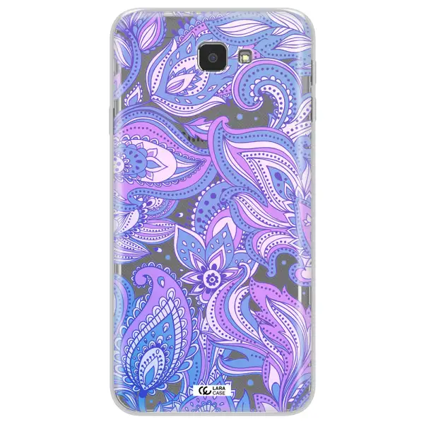 Purple Paisley Samsung J7 Prim Clear TPU Case