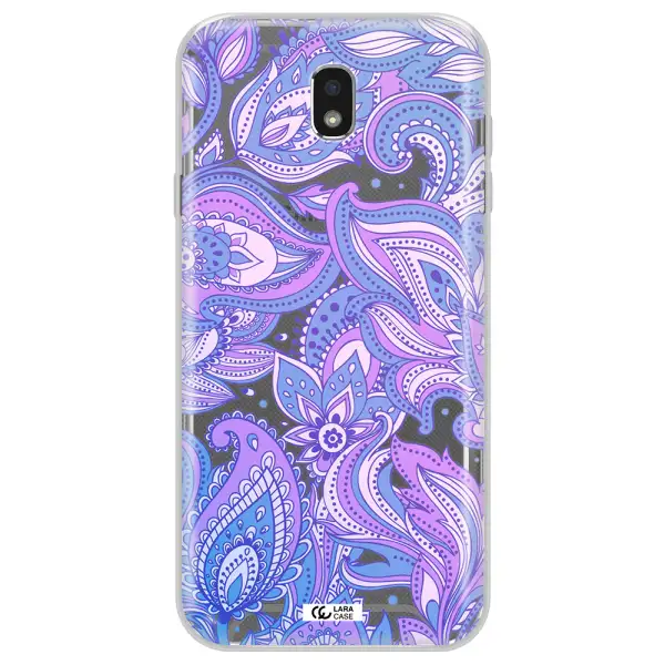 Purple Paisley Samsung J7 Pro Clear TPU Case