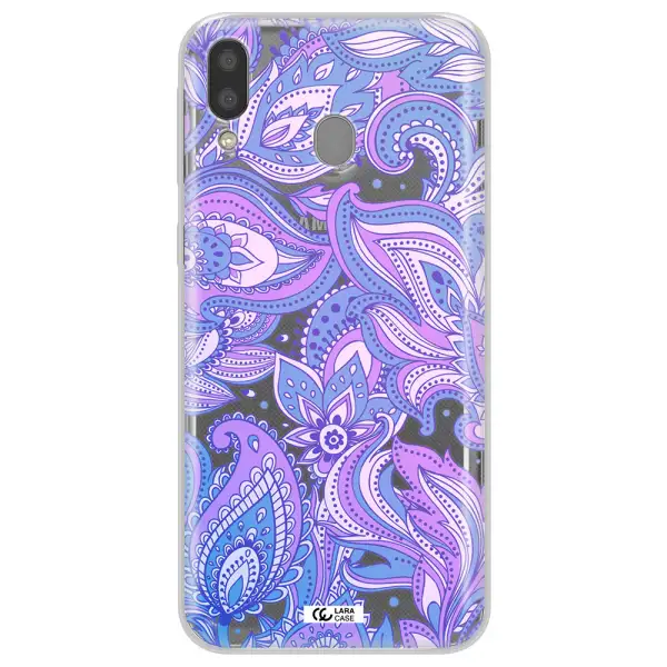 Purple Paisley Samsung M20 Clear TPU Case
