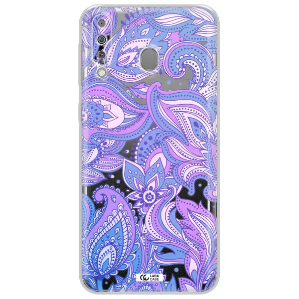 Purple Paisley Samsung M30 Clear TPU Case