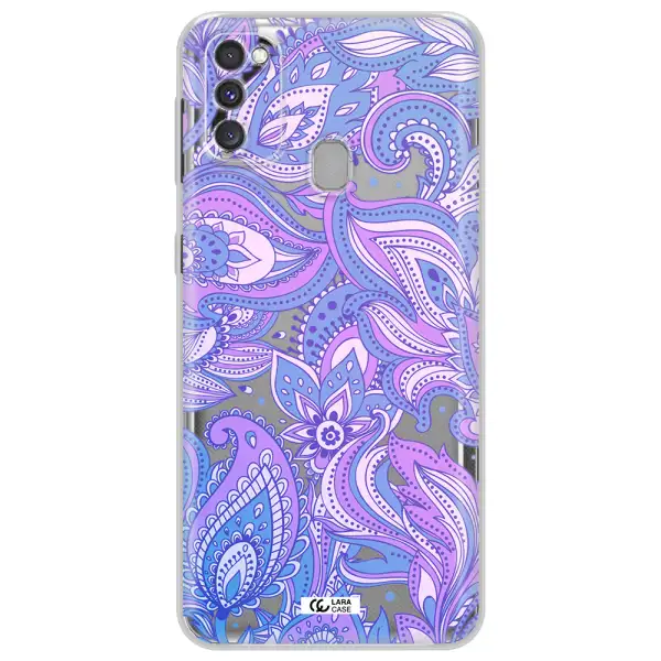 Purple Paisley Samsung M30S Clear TPU Case