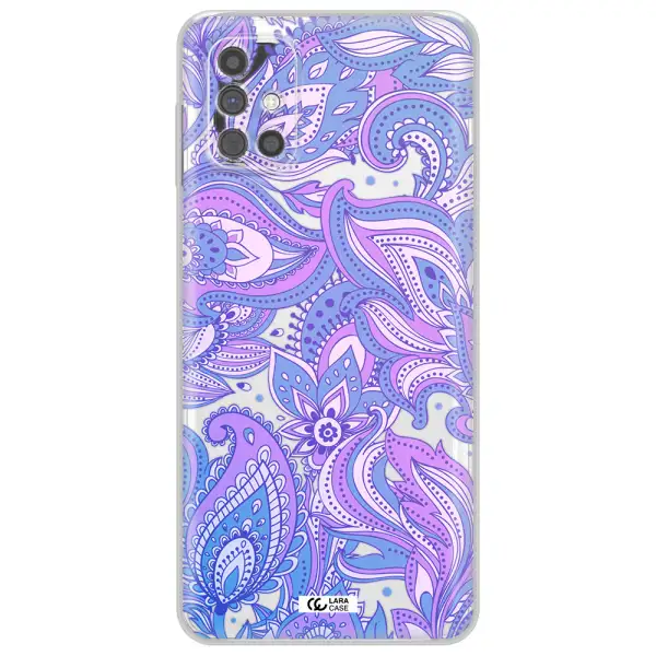 Purple Paisley Samsung M51 Clear TPU Case