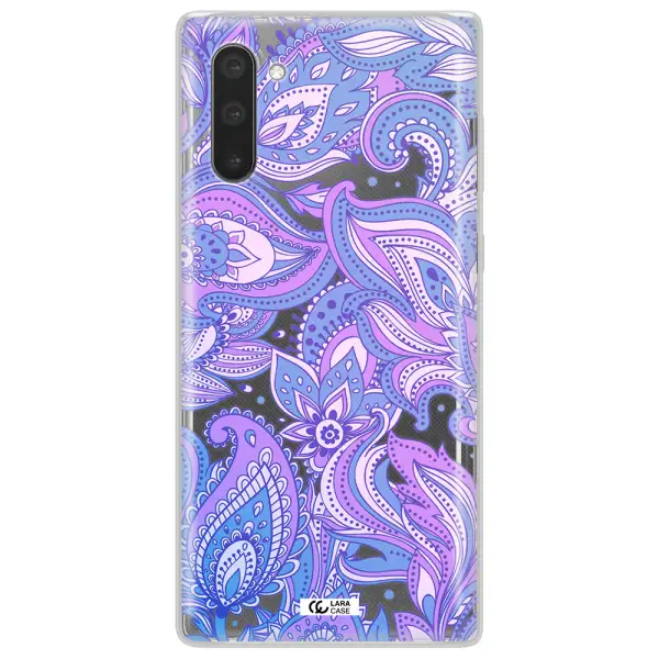 Purple Paisley Samsung Note 10 Clear TPU Case
