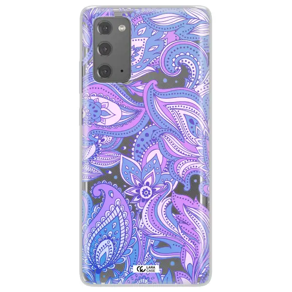 Purple Paisley Samsung Note 20 Clear TPU Case