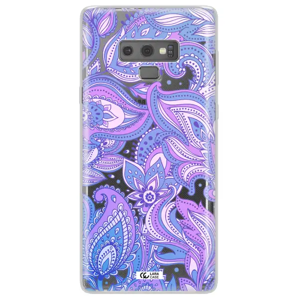 Purple Paisley Samsung Note 9 Clear TPU Case
