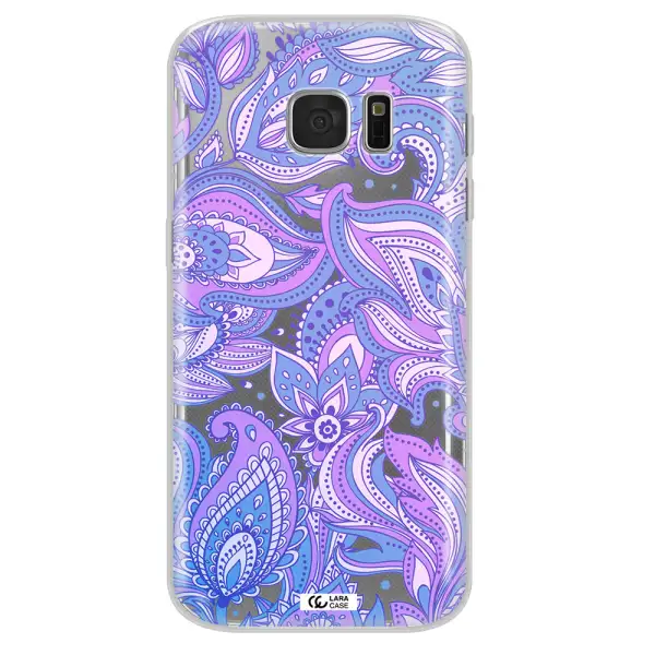 Purple Paisley Samsung S 7 Clear TPU Case