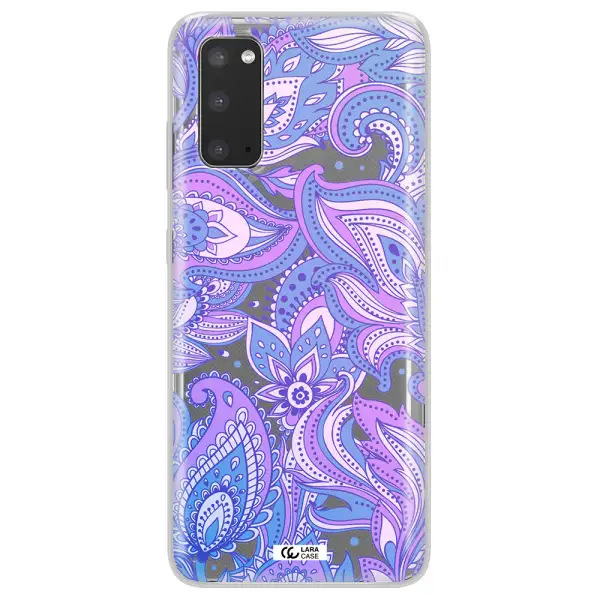 Purple Paisley Samsung S20 Clear TPU Case