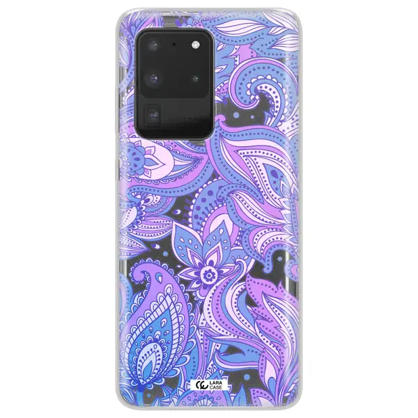 Purple Paisley Samsung S20 Ultra Clear TPU Case