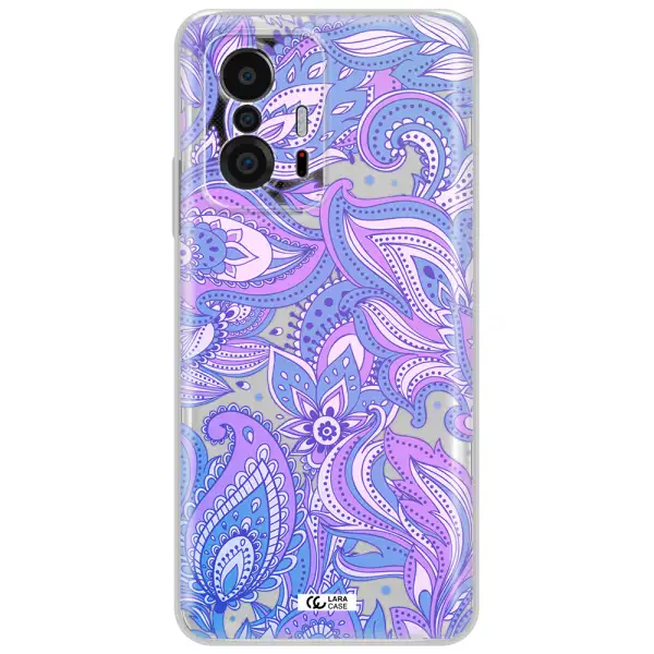 Purple Paisley Xiaomi 11T Clear Tpu Case