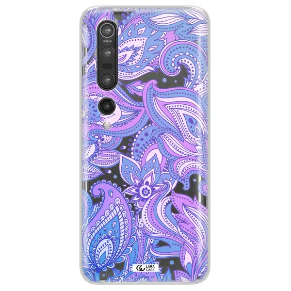 Purple Paisley Xiaomi Mi 10 Pro Clear TPU Case