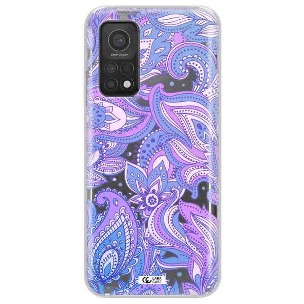 Purple Paisley Xiaomi Mi 10T Clear TPU Case