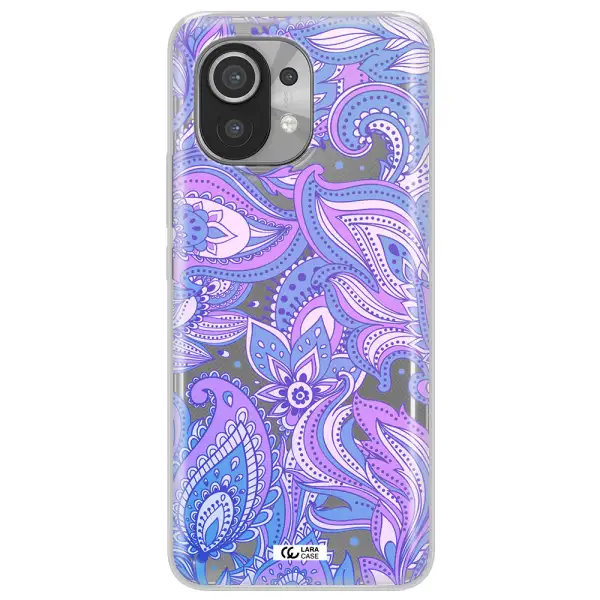 Purple Paisley Xiaomi Mi 11 Clear TPU Case