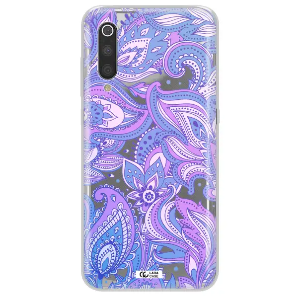 Purple Paisley Xiaomi Mi 9 Clear TPU Case