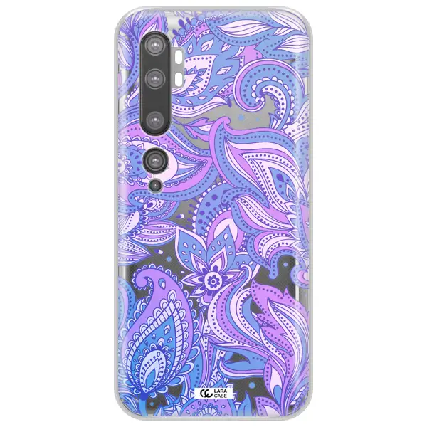 Purple Paisley Xiaomi Mi Note 10 Clear TPU Case
