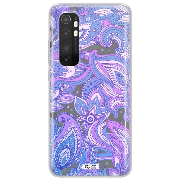 Purple Paisley Xiaomi Mi Note 10 Lite Clear TPU Case