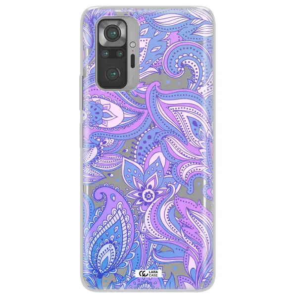 Purple Paisley Xiaomi Note 10 Pro Clear TPU Case