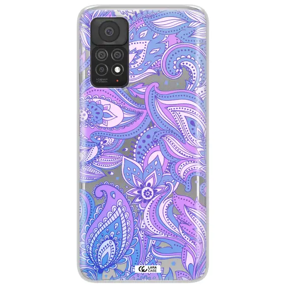 Purple Paisley Xiaomi Note 11 Pro Clear TPU Case