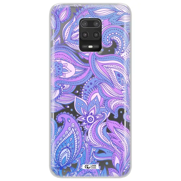 Purple Paisley Xiaomi Note 9S Clear TPU Case