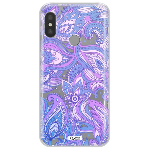 Purple Paisley Xiaomi Redmi 6 Pro Clear TPU Case