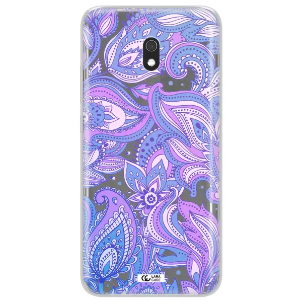 Purple Paisley Xiaomi Redmi 8A Clear TPU Case