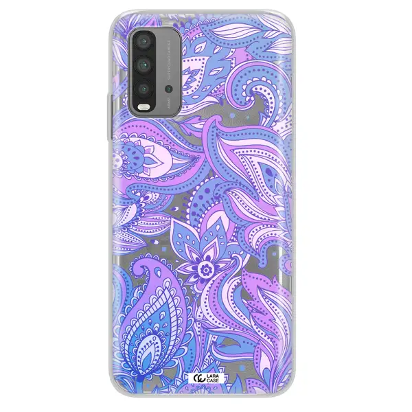 Purple Paisley Xiaomi Redmi 9T Clear TPU Case