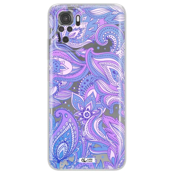 Purple Paisley Xiaomi Redmi Note 10S Clear Tpu Case