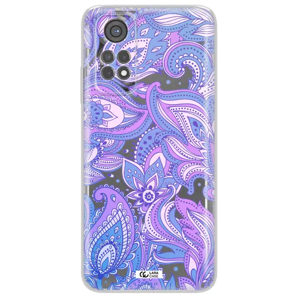 Purple Paisley Xiaomi Redmi Note 11S Clear Tpu Case