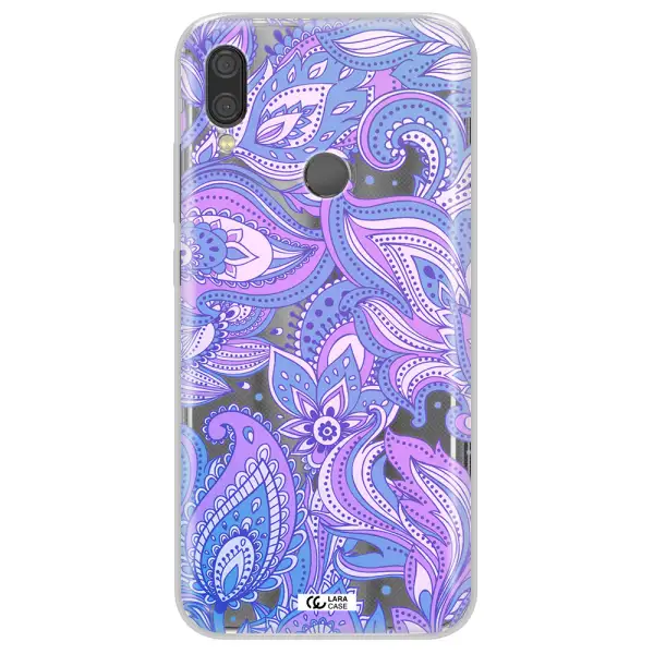 Purple Paisley Xiaomi Redmi Note 7 Clear TPU Case