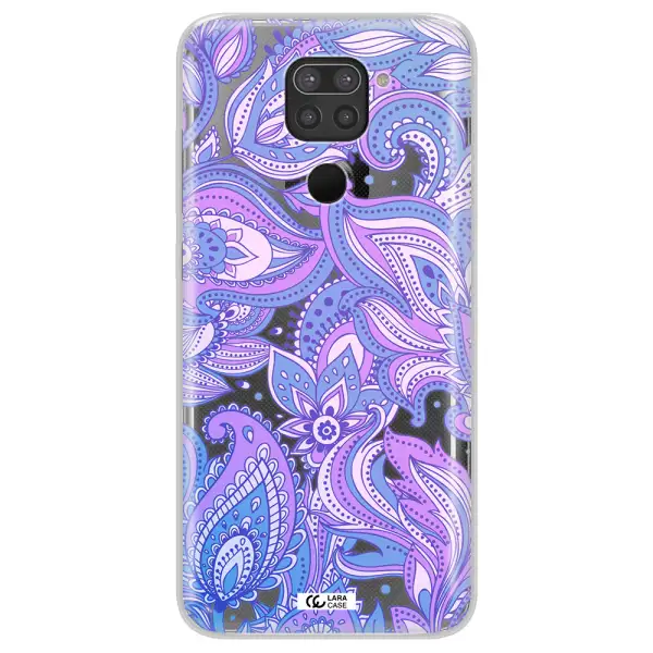 Purple Paisley Xiaomi Redmi Note 9 Clear TPU Case